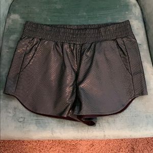 Lovers + Friends Green Snake Imprinted Shorts